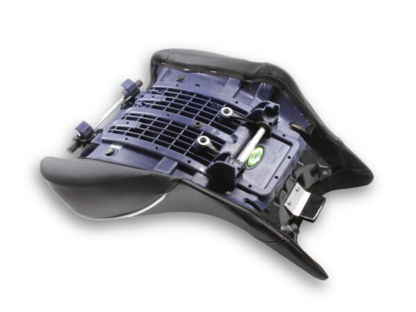 Sargent Cycle Product's World Sport Aftermarket Motorcycle Seat under the front seat pan features for WS-781F-SE.